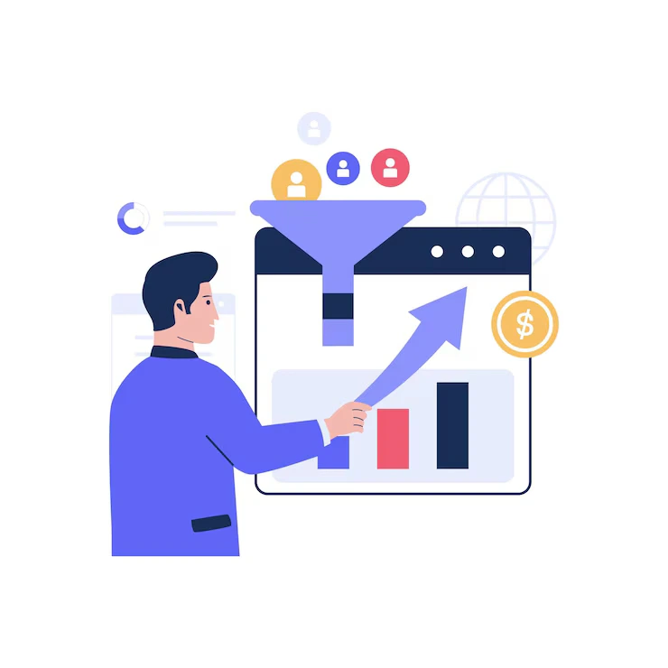 Designer working on an automated workflow on a computer screen